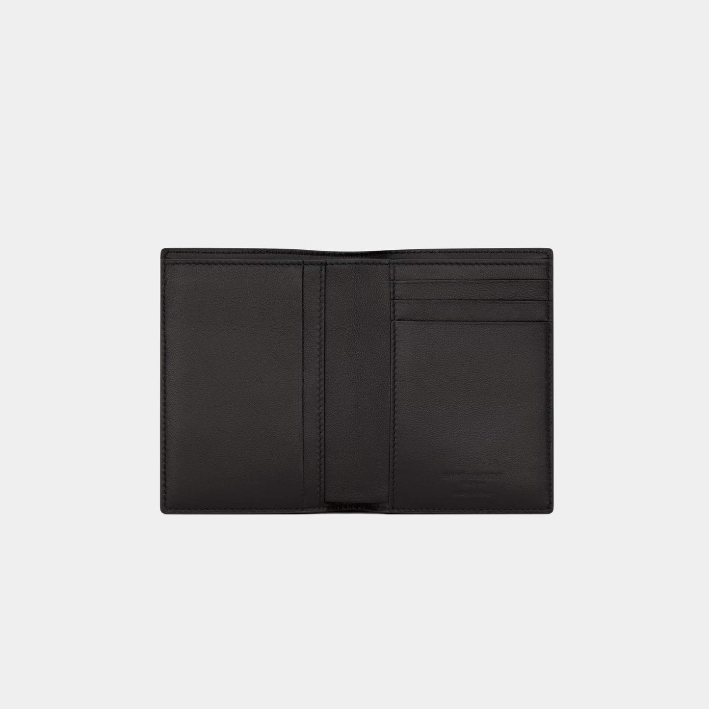 Saint Laurent Paris Credit Card Wallet Burnt Brown Eel