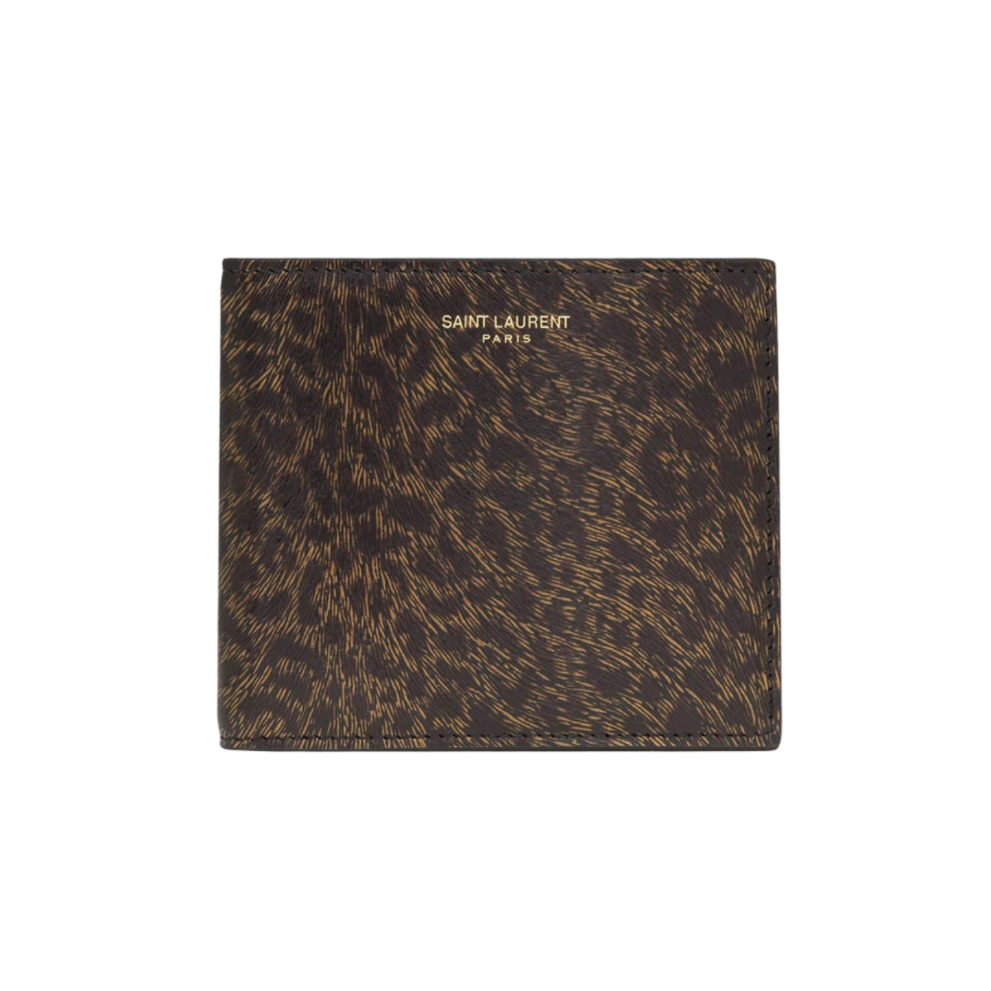 SAINT LAURENT Paris East/West Wallet in Leopard-print Leather