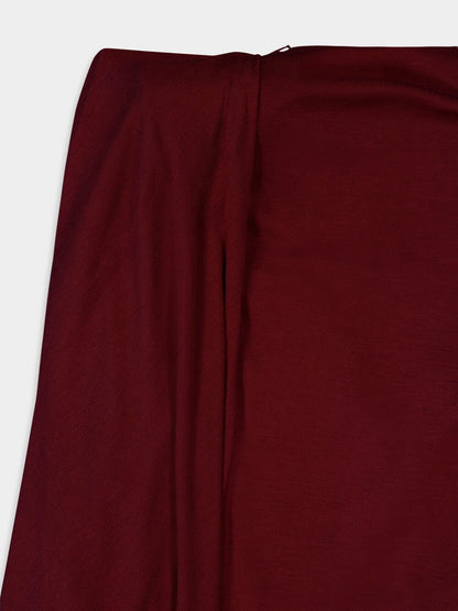 Draped Dress Wool Mini Dress