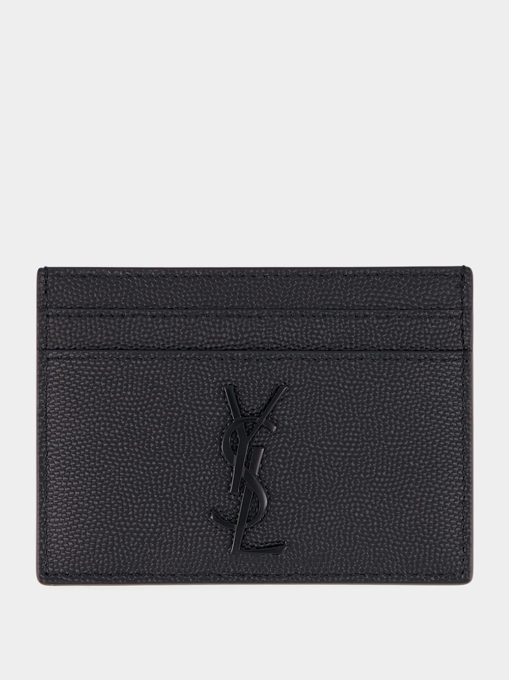Logo Plaque Leather Card Holder
