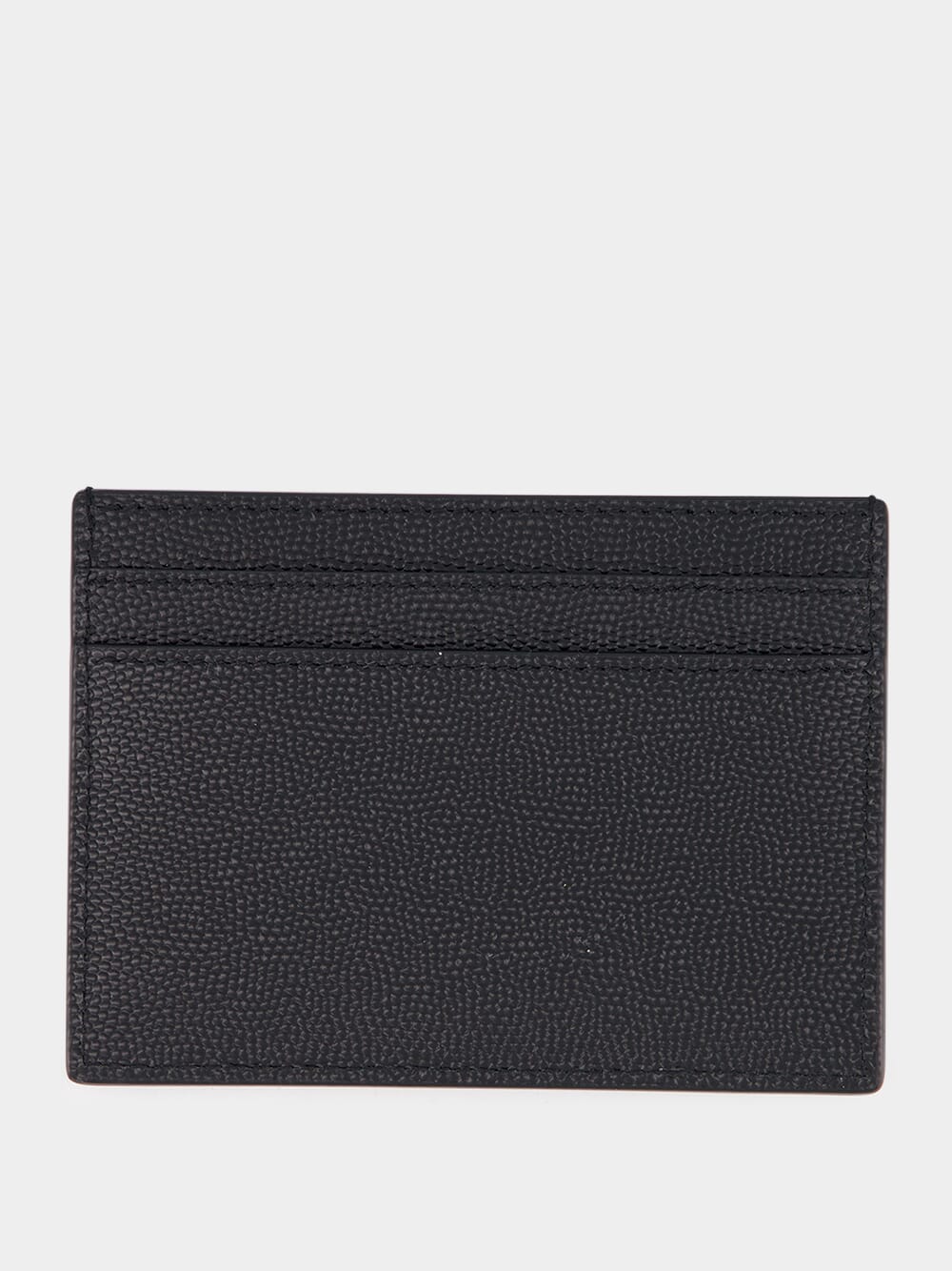 Logo Plaque Leather Card Holder