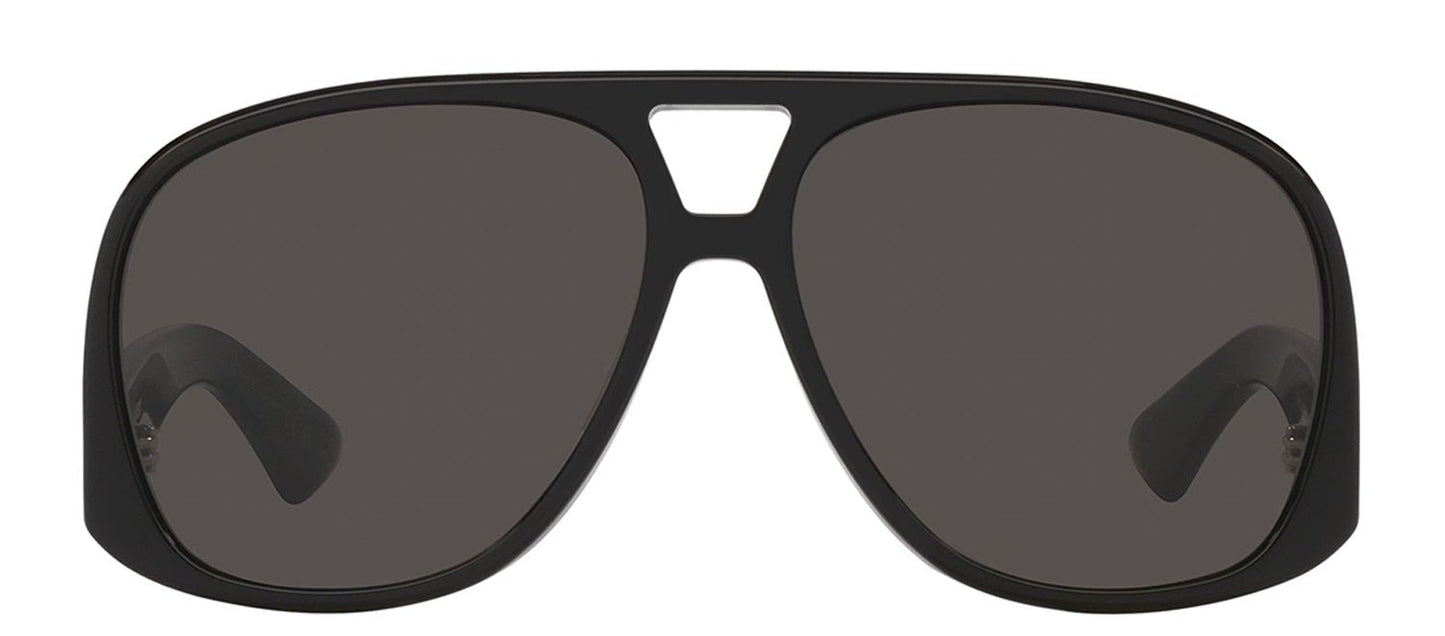 Saint Laurent SL 652 SOLACE 001 Aviator Plastic Black Sunglasses with Grey Lens