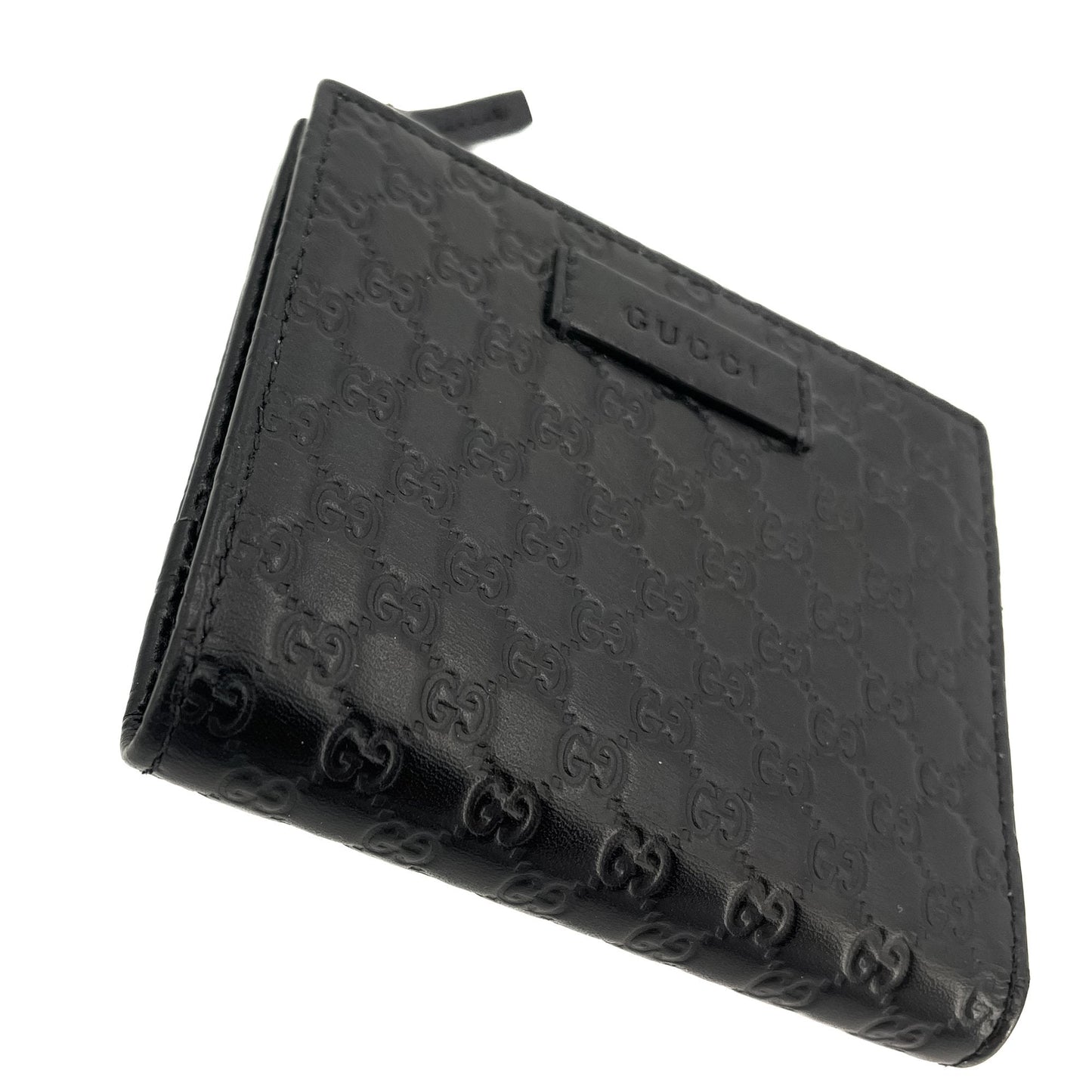 Envelope Guccissima Leather Black Wallet