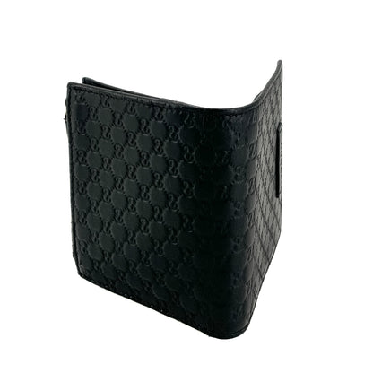 Envelope Guccissima Leather Black Wallet