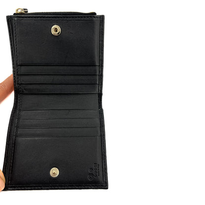 Envelope Guccissima Leather Black Wallet