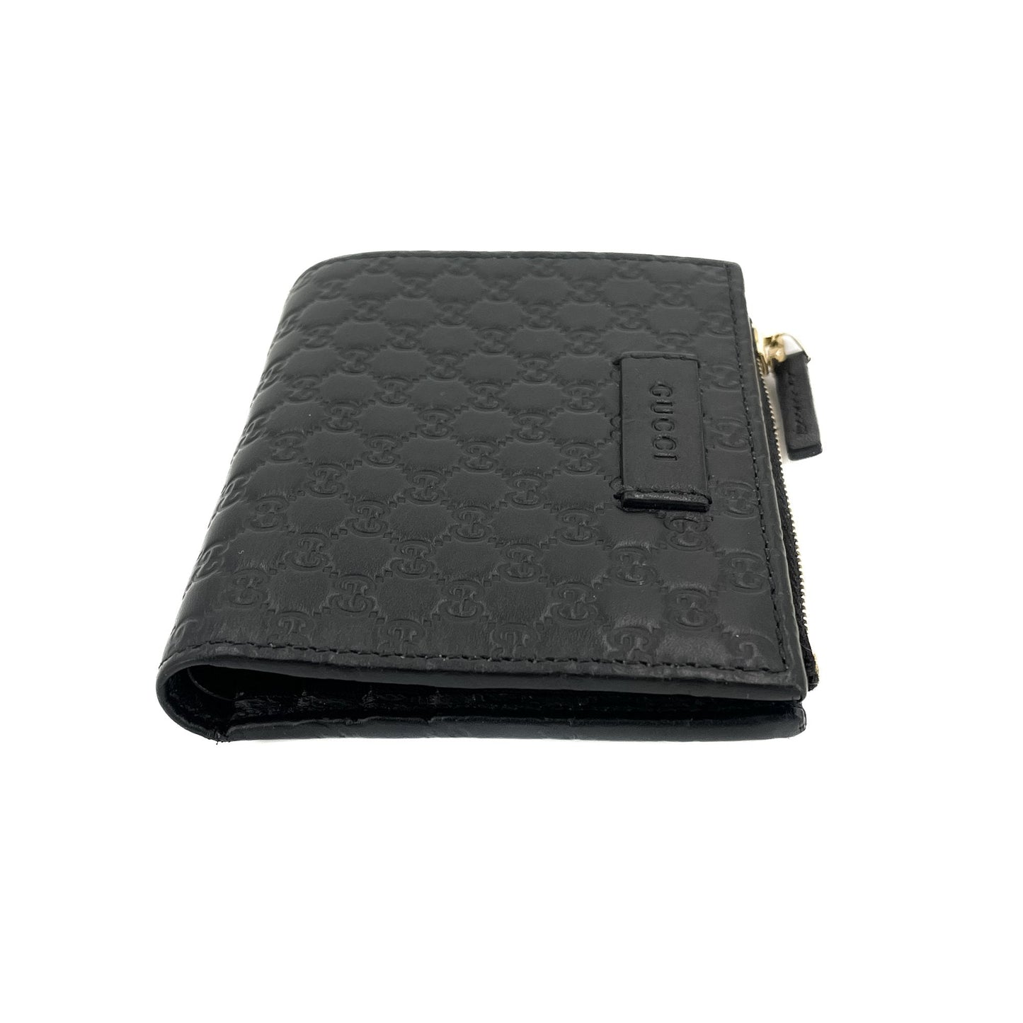 Envelope Guccissima Leather Black Wallet