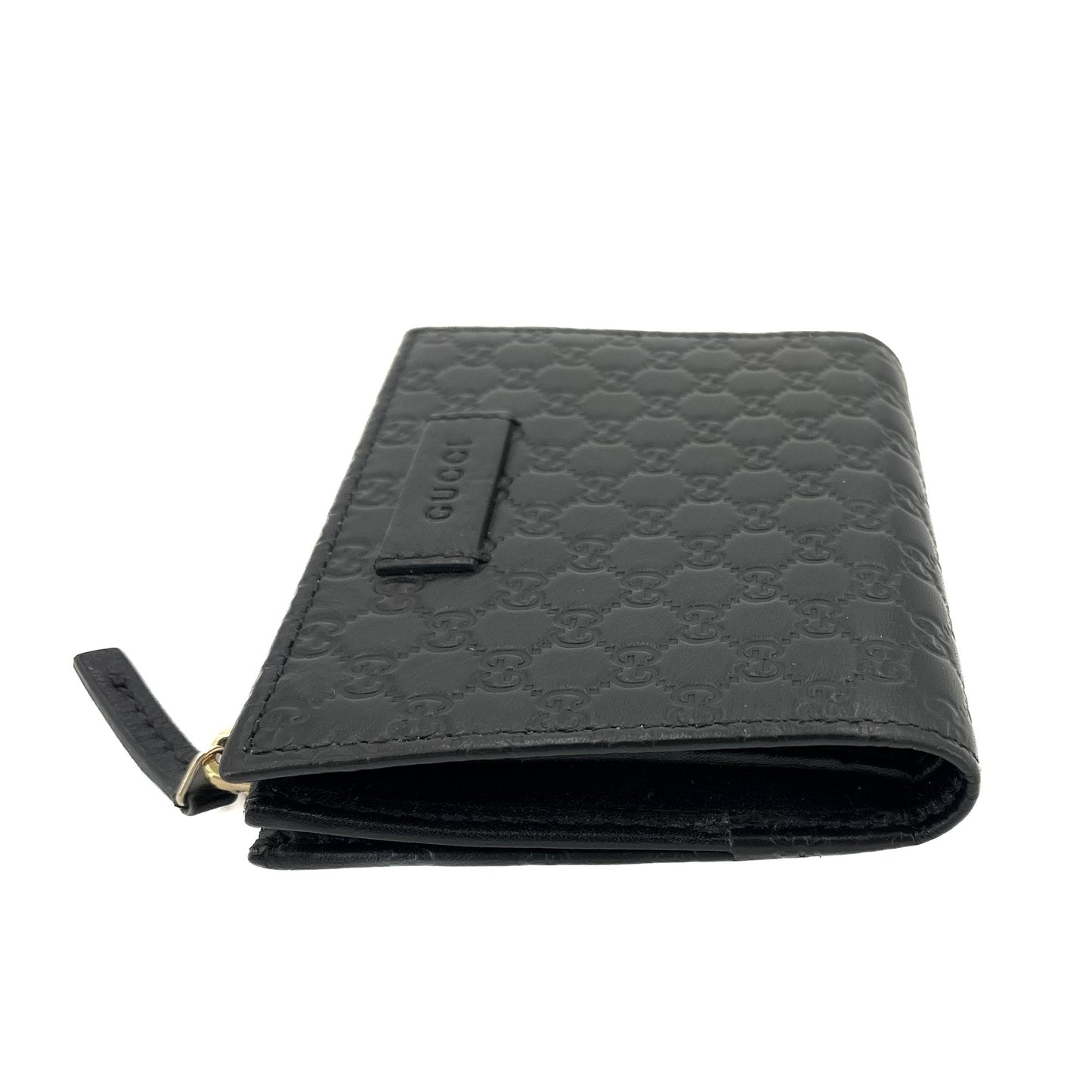 Envelope Guccissima Leather Black Wallet