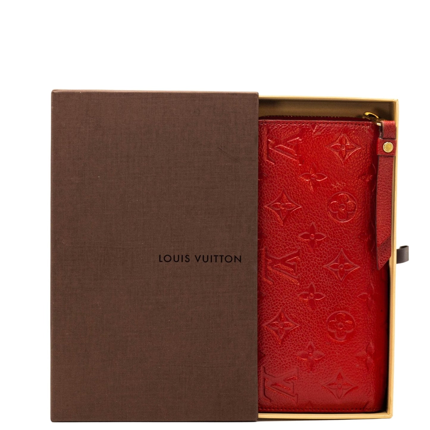 Louis Vuitton Zippy Wallet Monogram Empreinte in Red