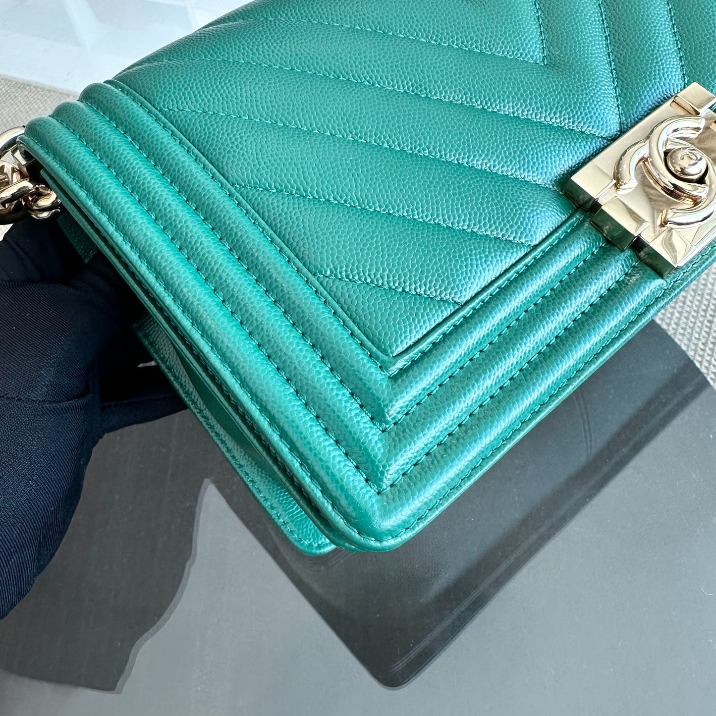 *Series 30* Caviar Boy Old Medium 25CM Leboy Emerald Green LGHW No 30