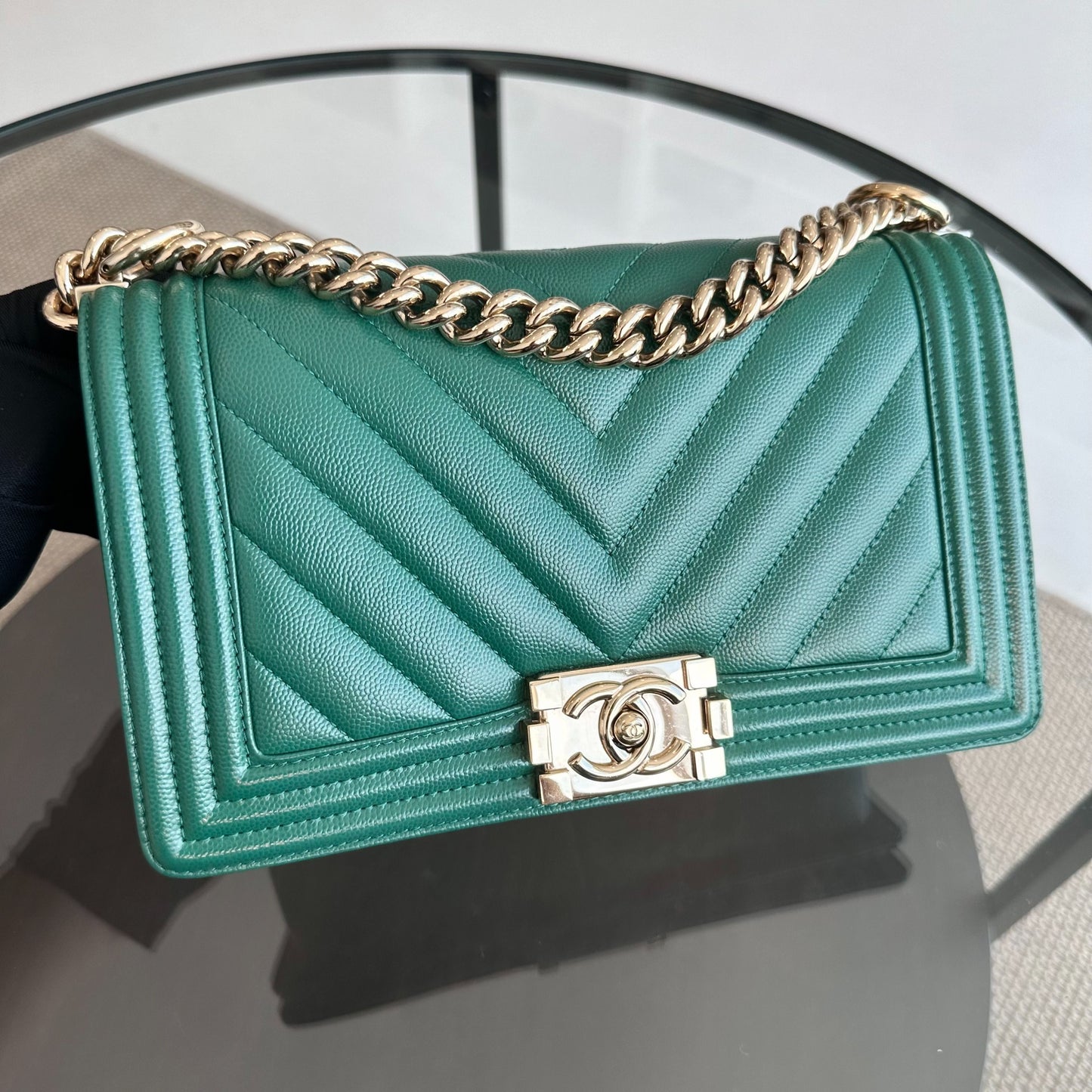 *Series 30* Caviar Boy Old Medium 25CM Leboy Emerald Green LGHW No 30