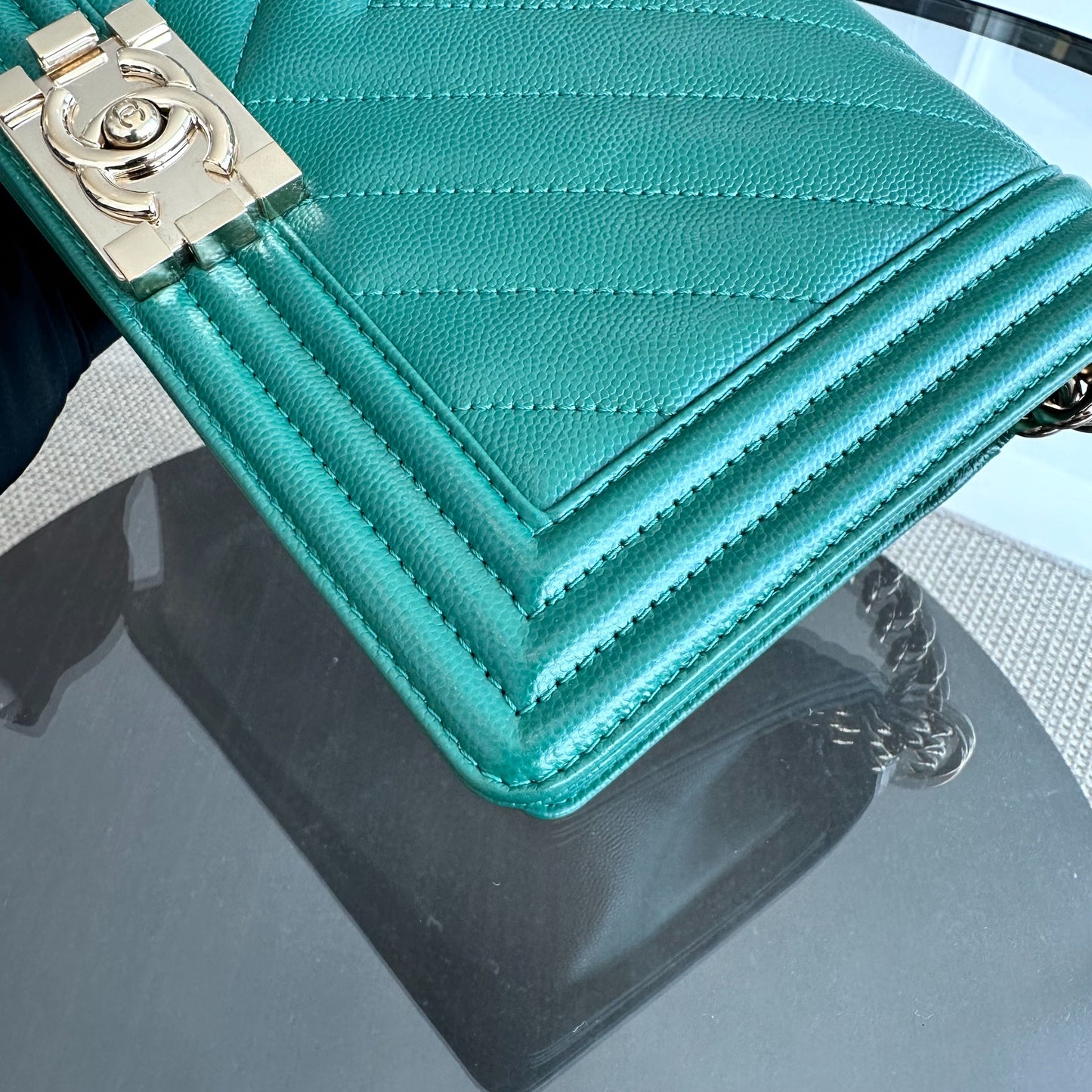 *Series 30* Caviar Boy Old Medium 25CM Leboy Emerald Green LGHW No 30