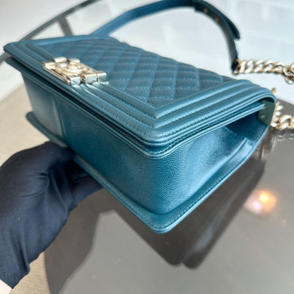 *Series 30* Caviar Boy Old Medium 25CM Leboy Quilted Blue GHW No 30