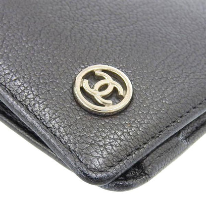 Chanel Leather Bifold Wallet Leather Long Wallet 11 in Fair condition