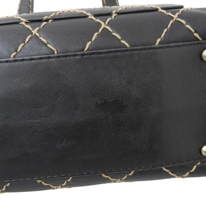 Chanel CC Wild Stitch Handbag Leather Handbag A14693  in Fair condition