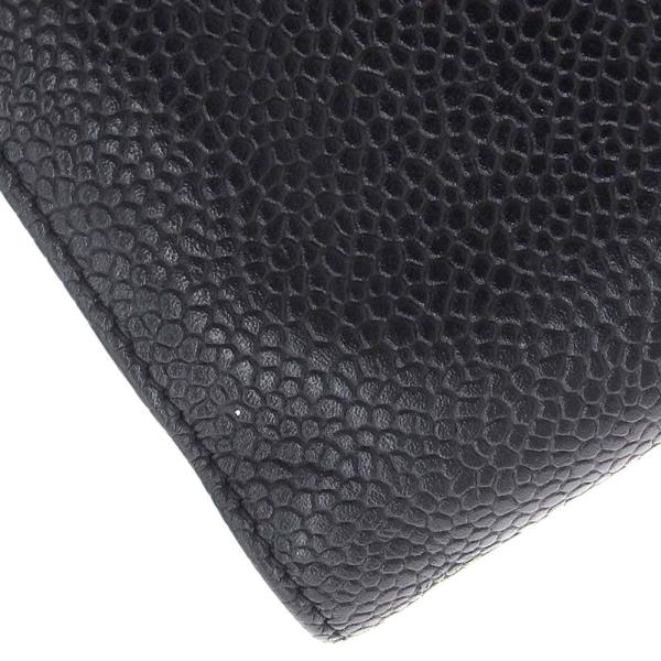 Chanel CC Caviar Bifold Wallet Leather Short Wallet in Fair condition