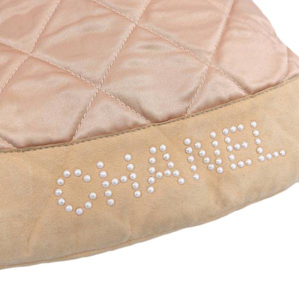 Chanel Quilted Satin Drawstring Backpack Canvas Backpack in Good condition