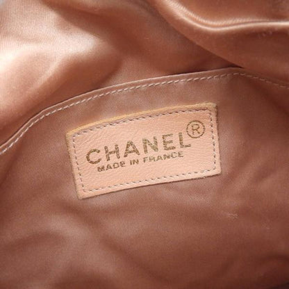 Chanel Quilted Satin Drawstring Backpack Canvas Backpack in Good condition