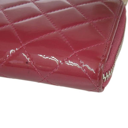 Chanel CC Patent Zip Around Long Wallet Leather Long Wallet A50106 in Good condition