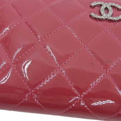 Chanel CC Patent Zip Around Long Wallet Leather Long Wallet A50106 in Good condition