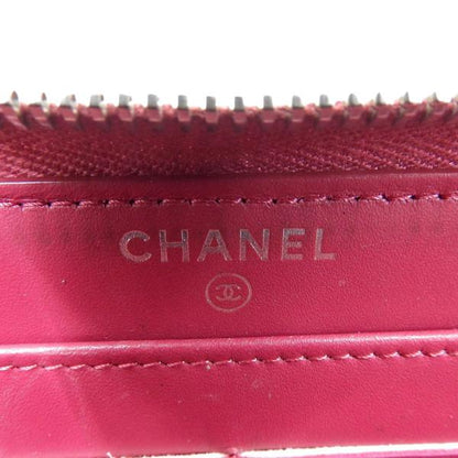 Chanel CC Patent Zip Around Long Wallet Leather Long Wallet A50106 in Good condition