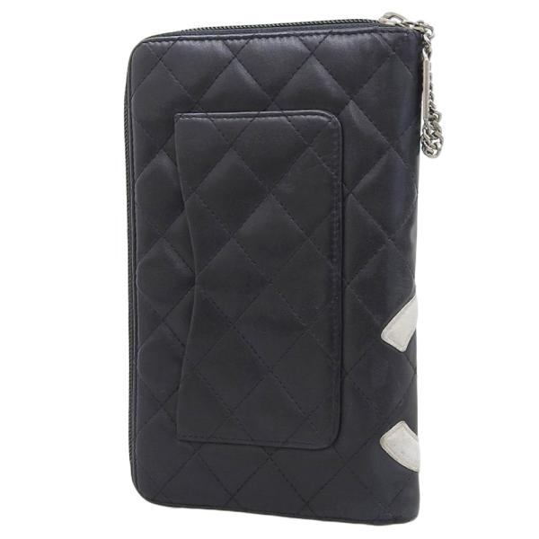 Chanel CC Cambon Zippy Wallet  Leather Long Wallet A48860 18番台 in Good condition