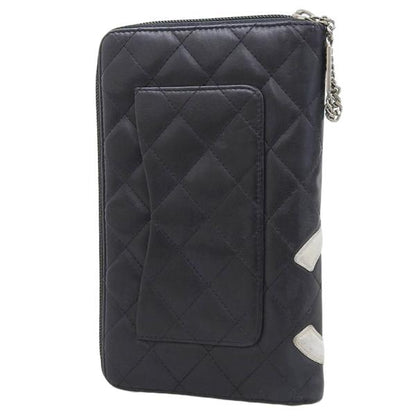 Chanel CC Cambon Zippy Wallet  Leather Long Wallet A48860 18番台 in Good condition