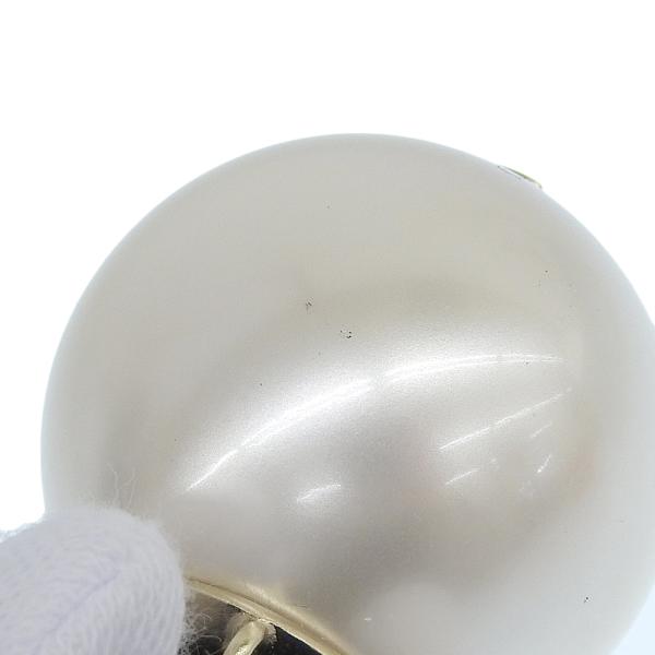 Chanel CC Faux Pearl Embellished Hair Scrunchie Canvas Hair Accessory in Excellent condition