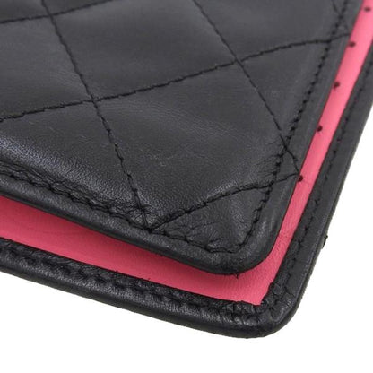 Chanel Cambon Quilted Leather Bifold Wallet Leather Long Wallet A26717  in Good condition