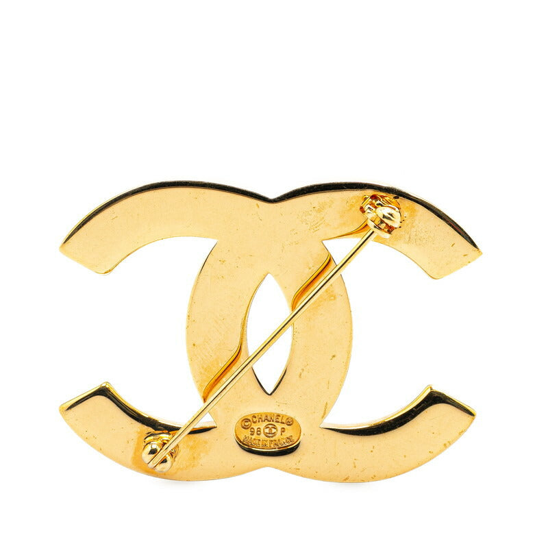 Chanel Gold Plated Coco Mark Brooch 98P