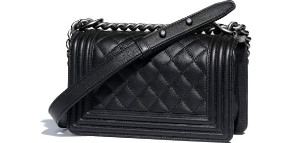 Small Boy Chanel HandBag Black-Ruthenium