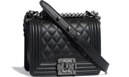 Small Boy Chanel HandBag Black-Ruthenium