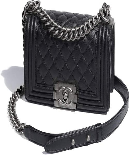 Chanel Wallet On Chain – WOC Grained Quilted Calfskin Black Studded