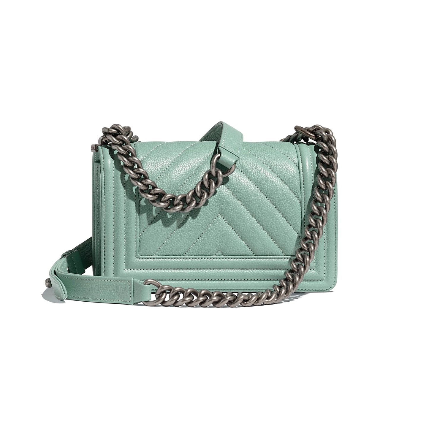 Chanel Boy Medium Caviar Leather Sky Blue