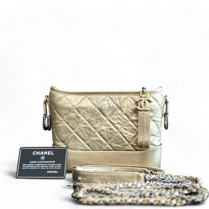 Chanel Gabrielle Small - Hobo Quilted Calfskin Gold GHW No 23