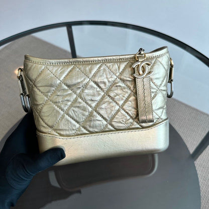 Chanel Gabrielle Small - Hobo Quilted Calfskin Gold GHW No 23