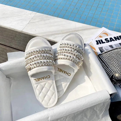 Chanel Pearl Flats For Women