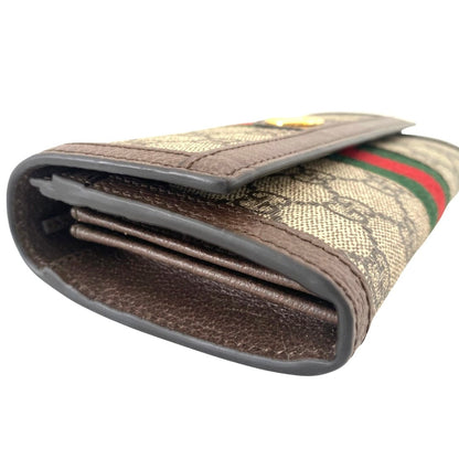 Gucci Ophidia GG Canvas Trifold Wallet