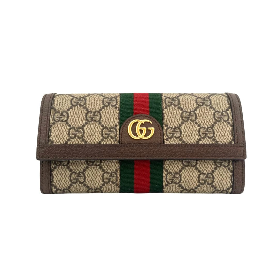 Gucci Ophidia GG Canvas Trifold Wallet