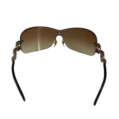 Gucci Rimless Gold Metal Link Sunglasses