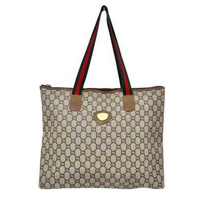 Gucci GG Plus Top Zip Web Tote