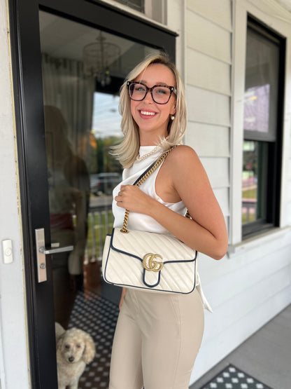 Gucci Small GG Torchon Marmont Crossbody Bag