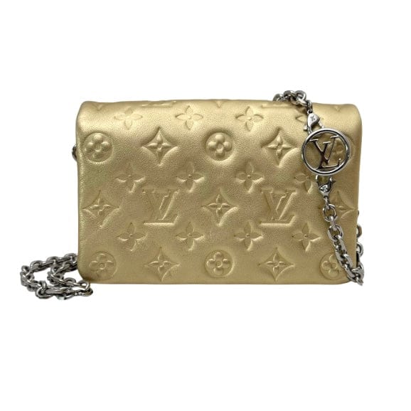 Louis Vuitton Monogram Gold Embossed Coussin Pochette