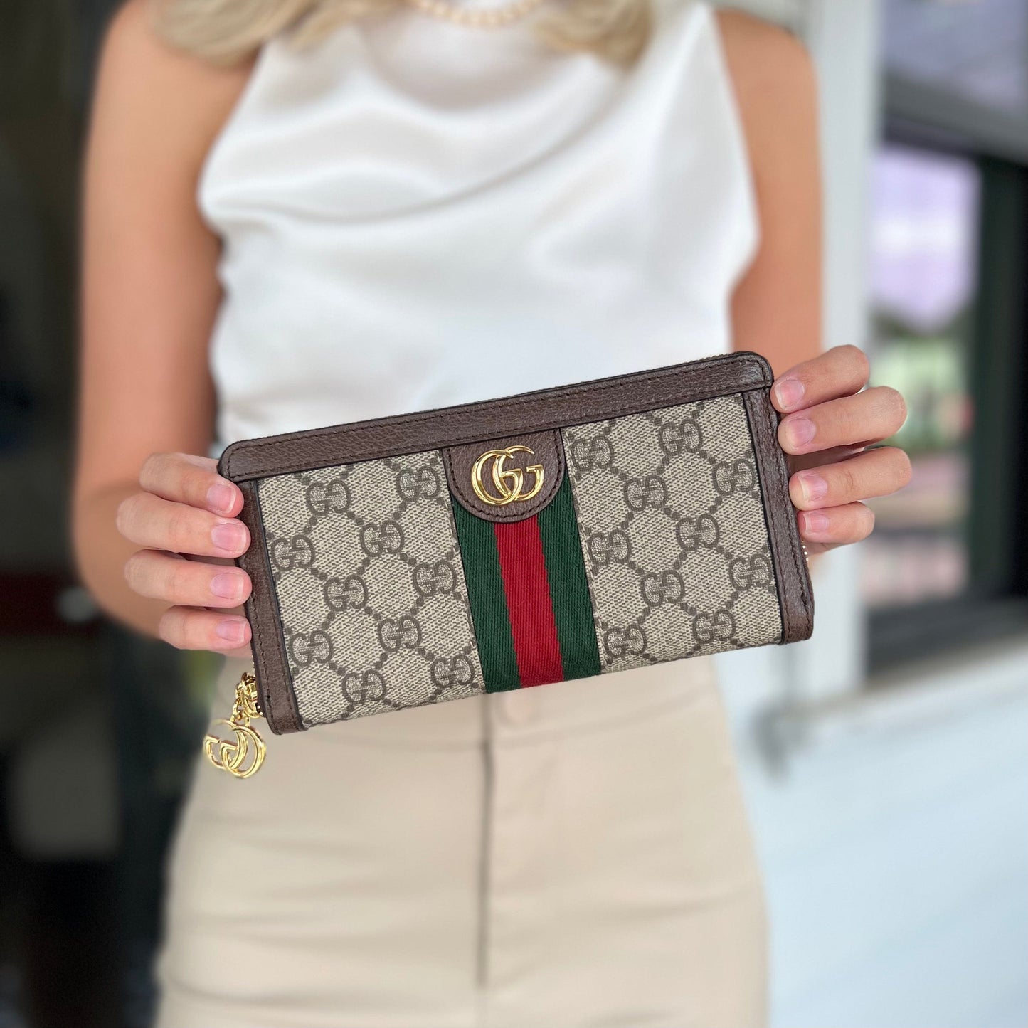 Gucci GG Ophidia Zip Around Wallet