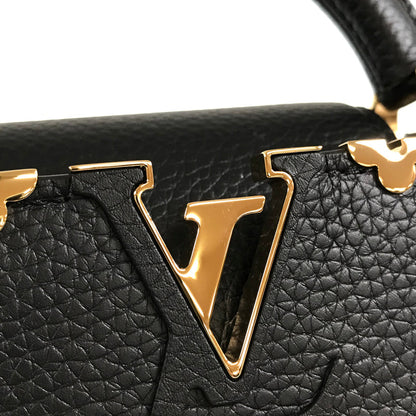 LOUIS VUITTON Taurillon Clemence 2WAY Shoulder Gold Hardware Handbag