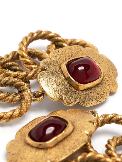 Stone Chain-link Drop Earrings