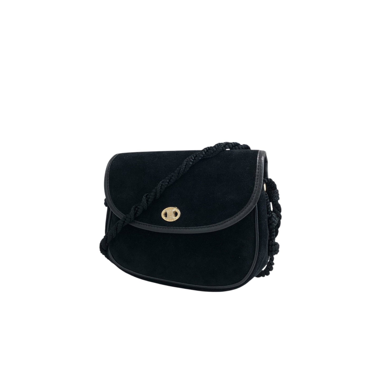 CELINE  Small Shoulder bag Black Vintage p8xbtw