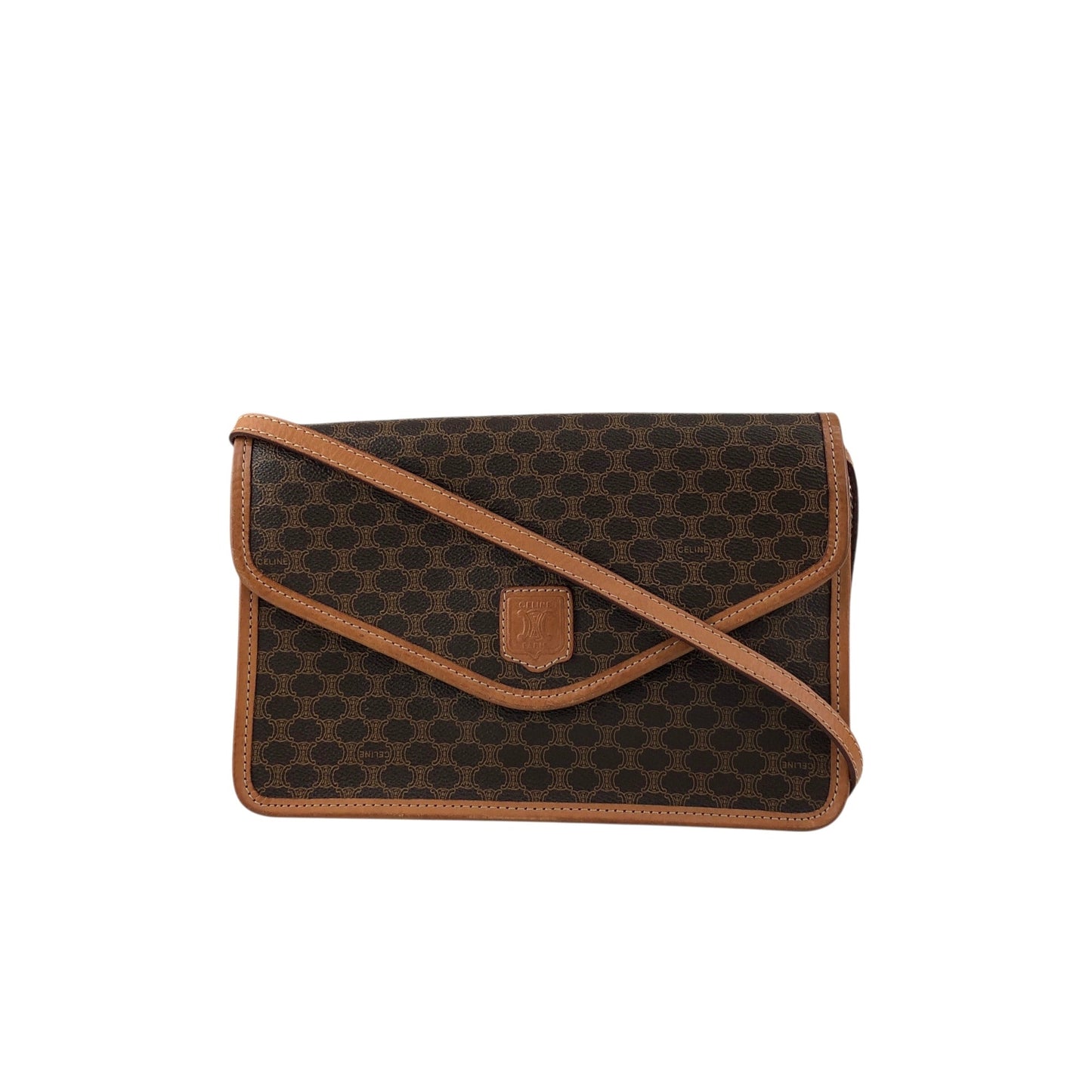 CELINE  Shoulder bag Brown Vintage tfmjuy