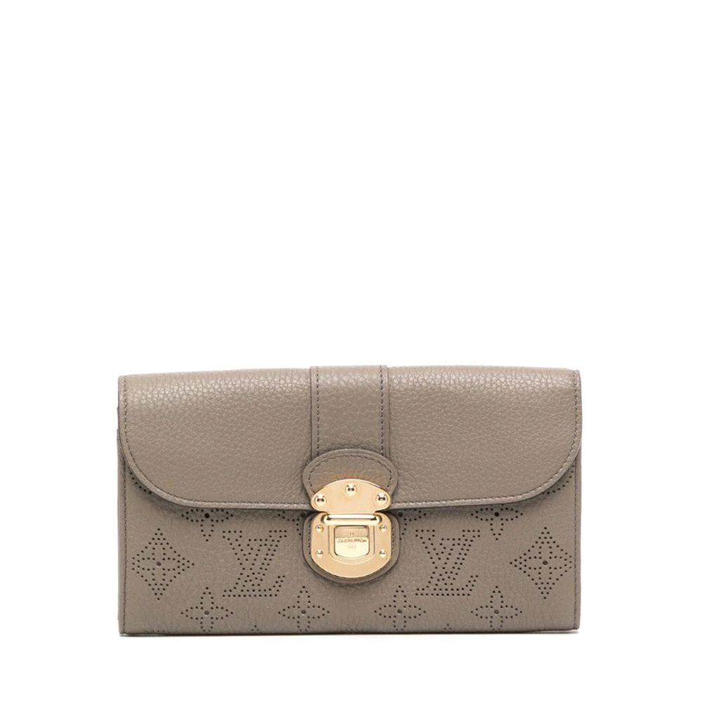 LOUIS VUITTON Taupe Mahina Amelia Wallet