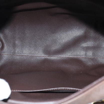 BURBERRYSs Nova Check Hand Bag Canvas Beige Auth tb1083