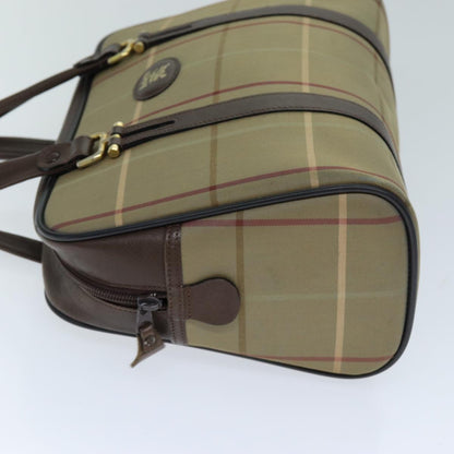 BURBERRYSs Nova Check Hand Bag Canvas Beige Auth tb1083